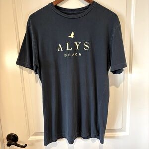 Alys Beach 30A T-Shirt Unisex L (Fits M) Navy Blue Resort Logo Tee